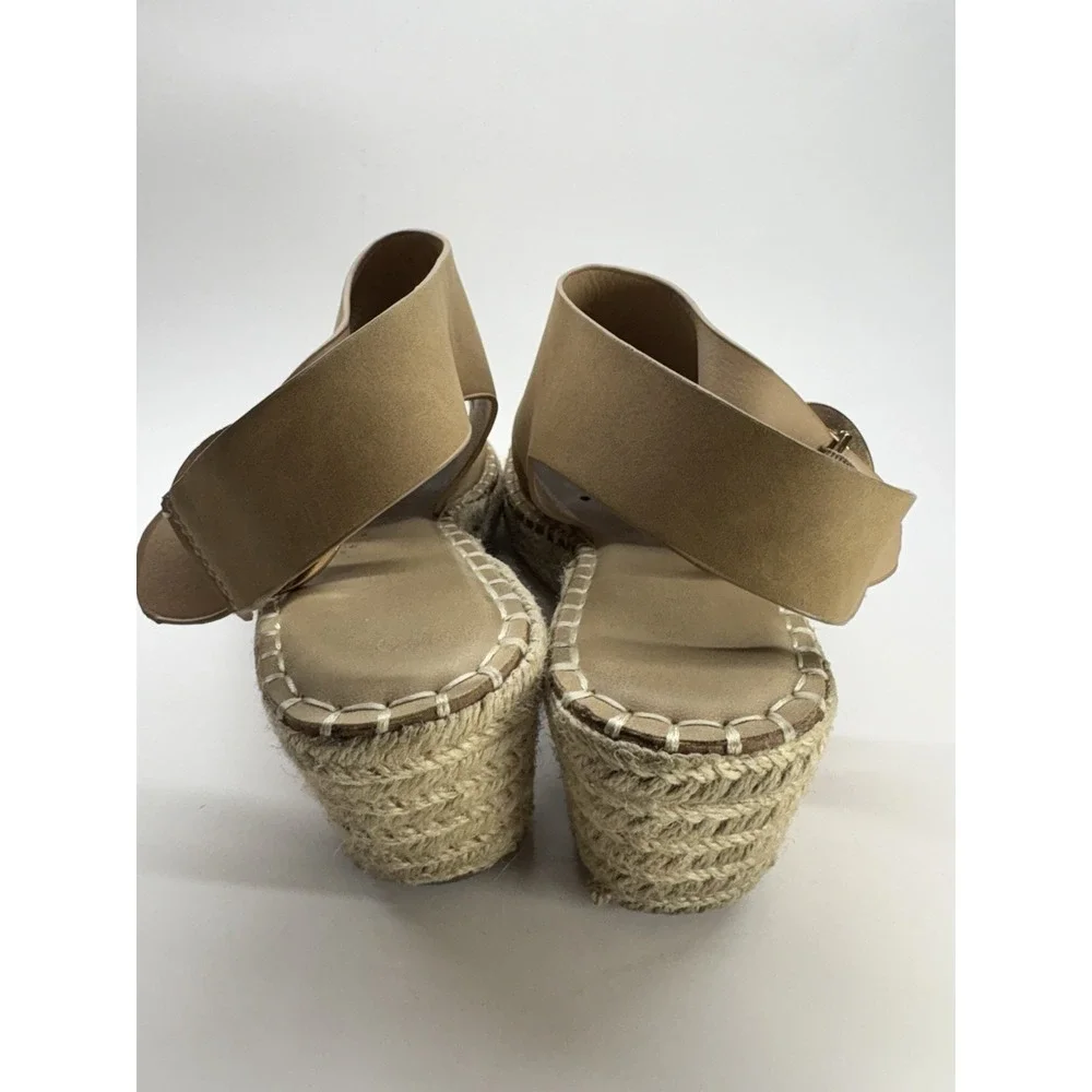 Catherine Malandrino Cirkly Espadrille Wedge Sandals‎ Tan Women's 9 Ankle Strap
